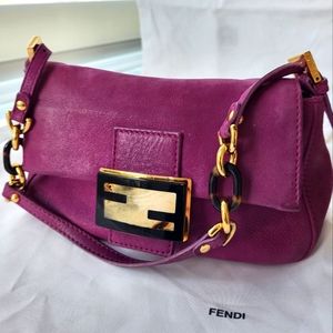 Fendi small shoulder handbag in purple,hobo bag